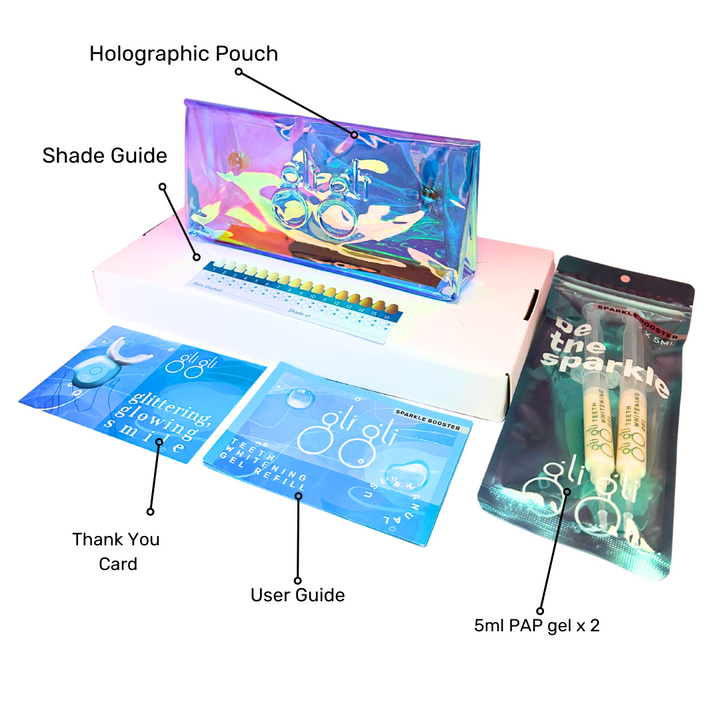 all stuffs in sparkle booster gel refill kit